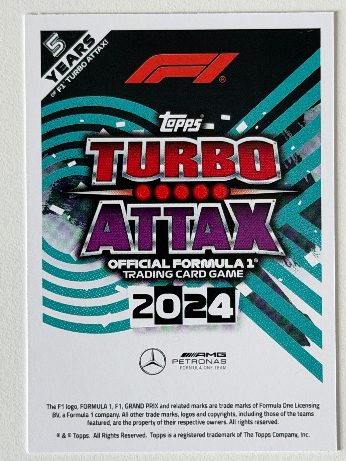 George Russell Base Topps Turbo Attax F1 25 NM (Back)