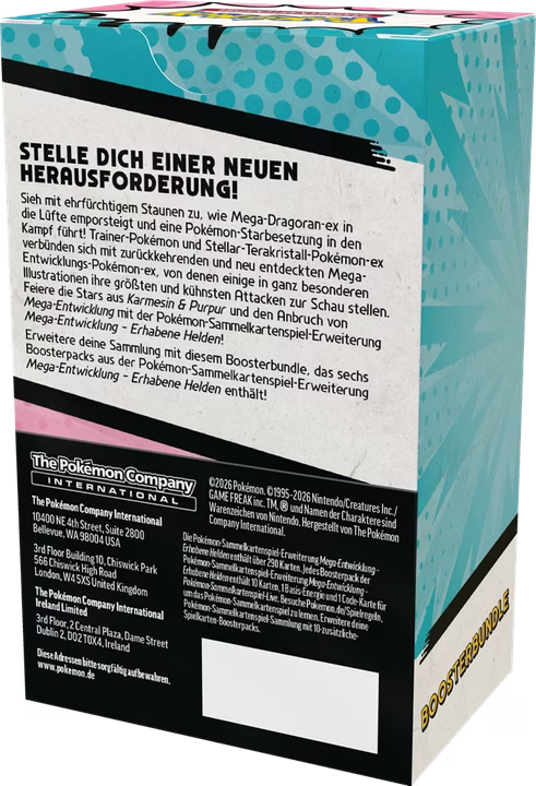 Pokémon-Karten Boosterbundle Mega-Entwicklung Erhabene Helden DE