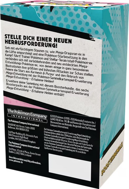 Pokémon-Karten Boosterbundle Mega-Entwicklung Erhabene Helden DE