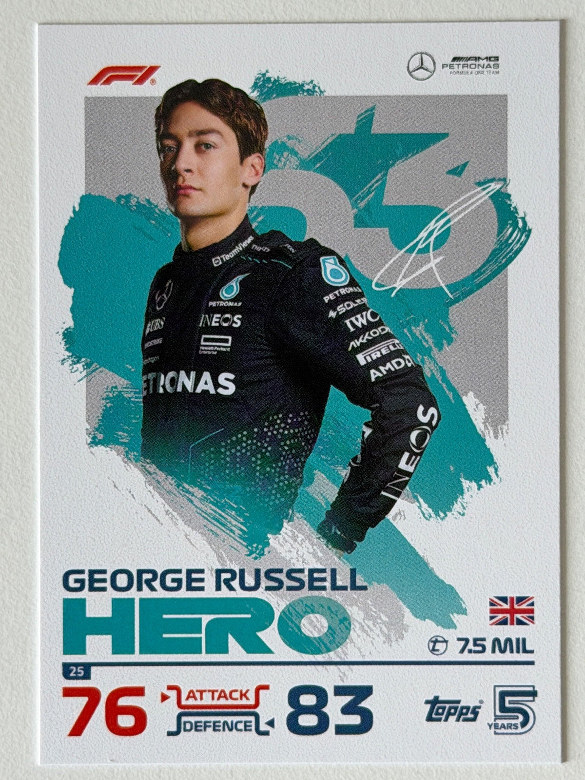 George Russell Base Topps Turbo Attax F1 25 NM