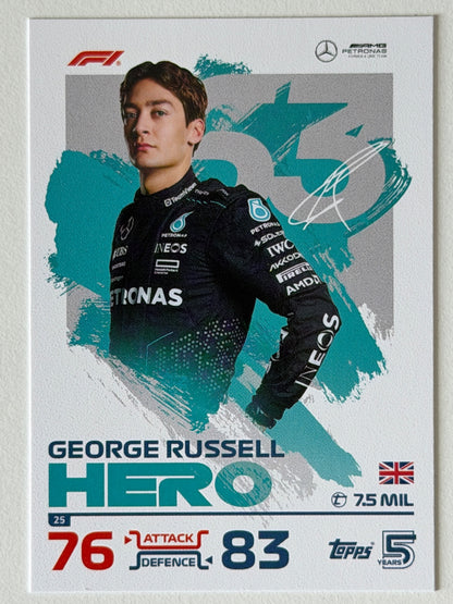 George Russell Base Topps Turbo Attax F1 25 NM