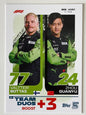 Valtteri Bottas / Zhou Guanyu Base Topps Turbo Attax F1 84 NM