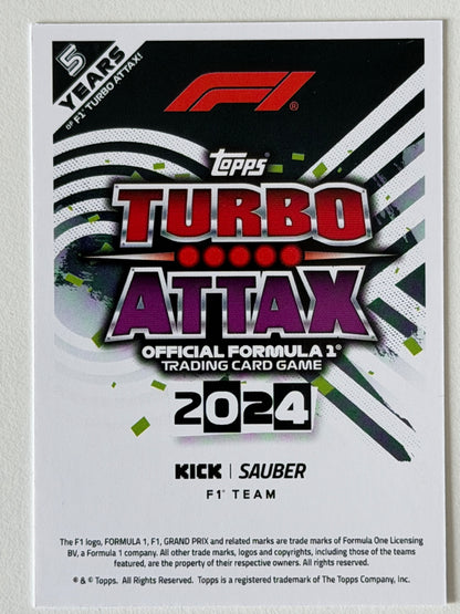 Stake F1 Team KICK Sauber Base Topps Turbo Attax F1 206 NM (Back)