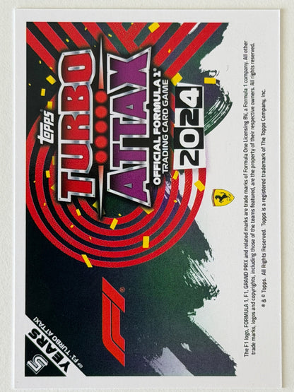 Charles Leclerc Base Topps Turbo Attax F1 160 NM (Back)