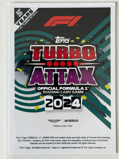 Fernando Alonso Base Topps Turbo Attax F1 308 NM (Back)