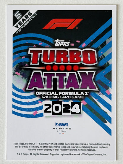 Esteban Ocon Base Topps Turbo Attax F1 61 NM (Back)