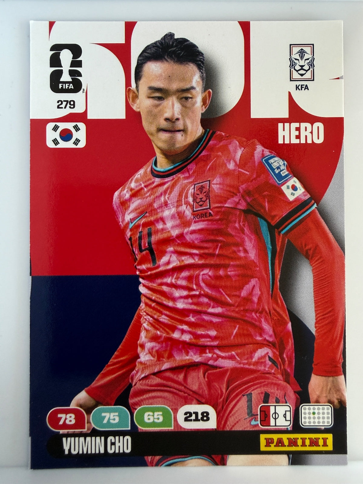 Yu-min Cho Base Panini Adrenalyn XL FIFA World Cup 279 NM