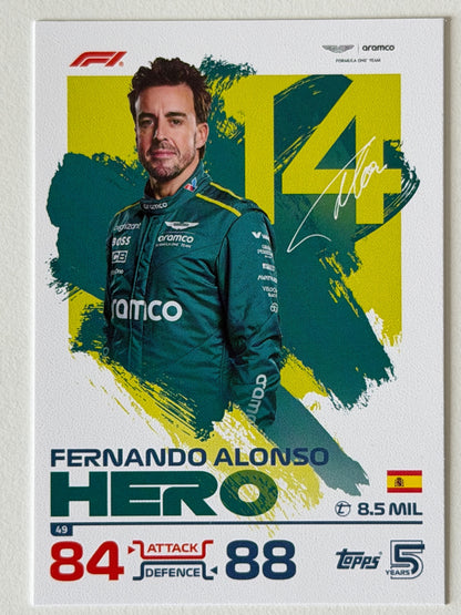 Fernando Alonso Base Topps Turbo Attax F1 49 NM