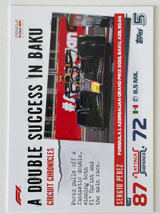 Sergio Perez Base Topps Turbo Attax F1 148 NM