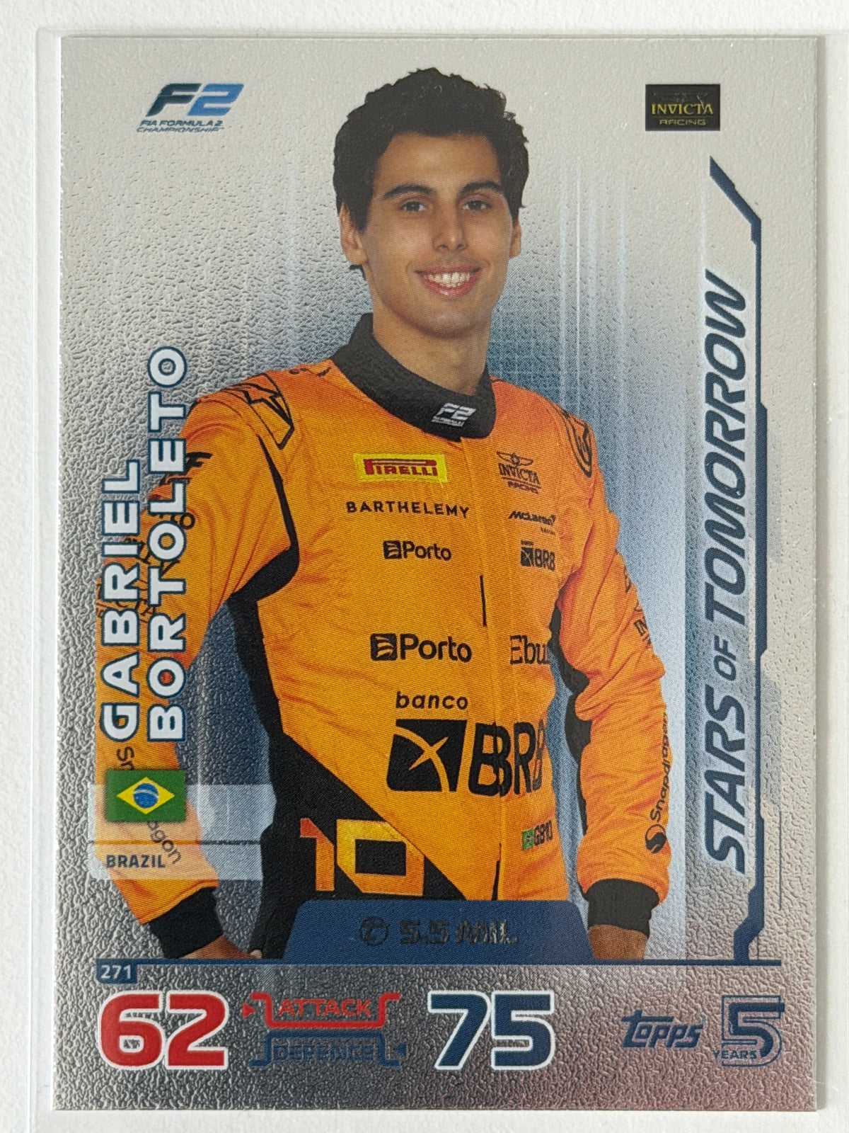 Gabriel Bortoleto Base Topps Turbo Attax F1 271 NM