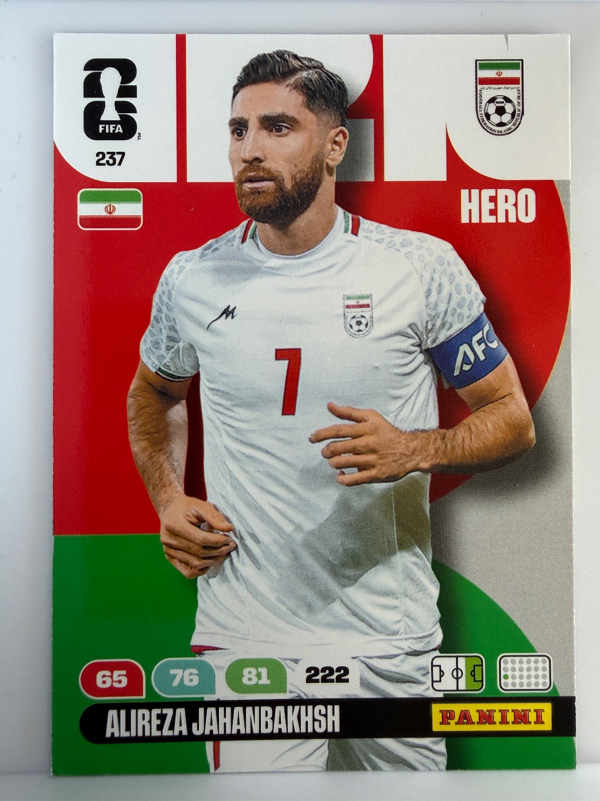 Alireza Jahanbakhsh Base Panini Adrenalyn XL FIFA World Cup 237 NM