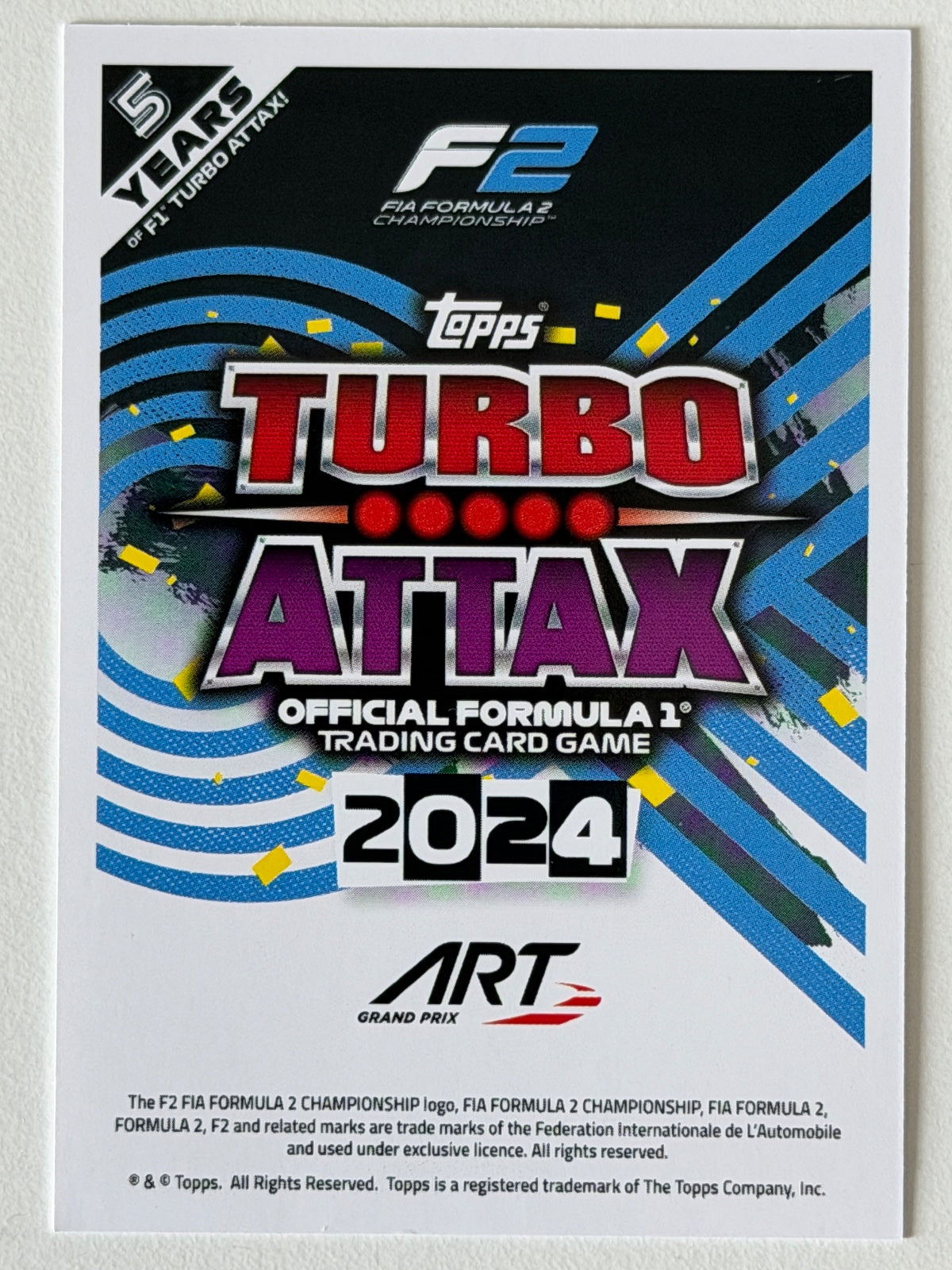 Zak O'Sullivan Base Topps Turbo Attax F1 224 NM (Back)