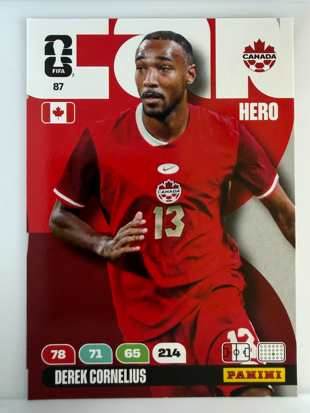 Derek Cornelius Base Panini Adrenalyn XL FIFA World Cup 87 NM
