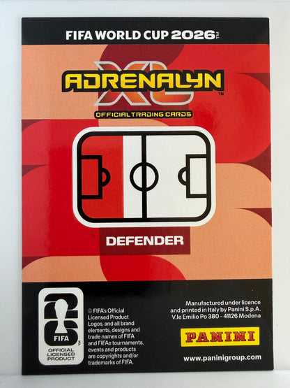Timothy Castagne Base Panini Adrenalyn XL FIFA World Cup 63 NM (Back)