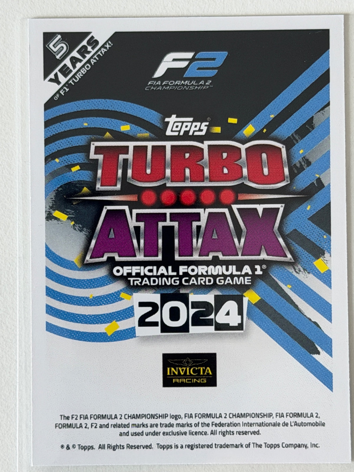 Gabriel Bortoleto Base Topps Turbo Attax F1 271 NM (Back)