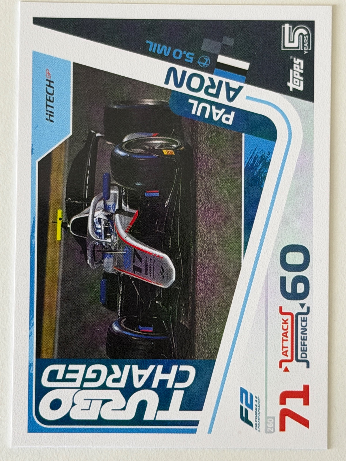 Paul Aron Base Topps Turbo Attax F1 260 NM