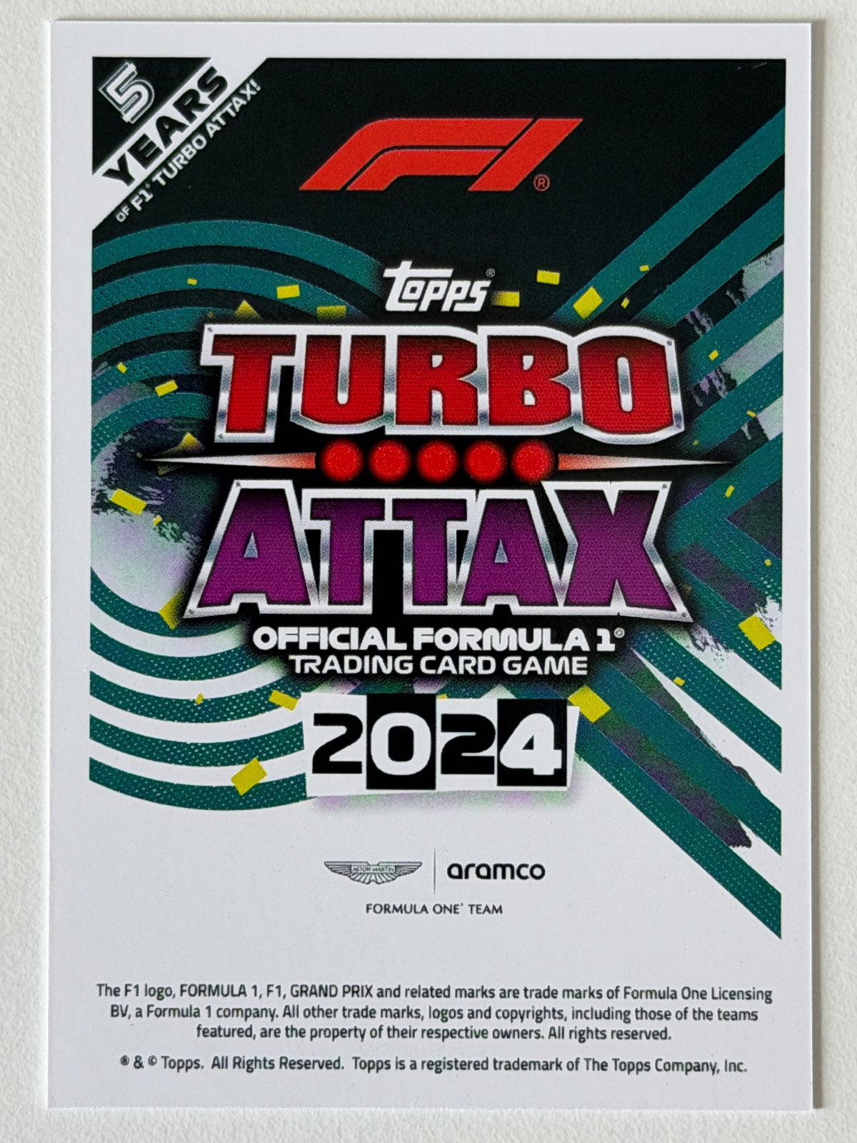 Fernando Alonso Base Topps Turbo Attax F1 49 NM (Back)