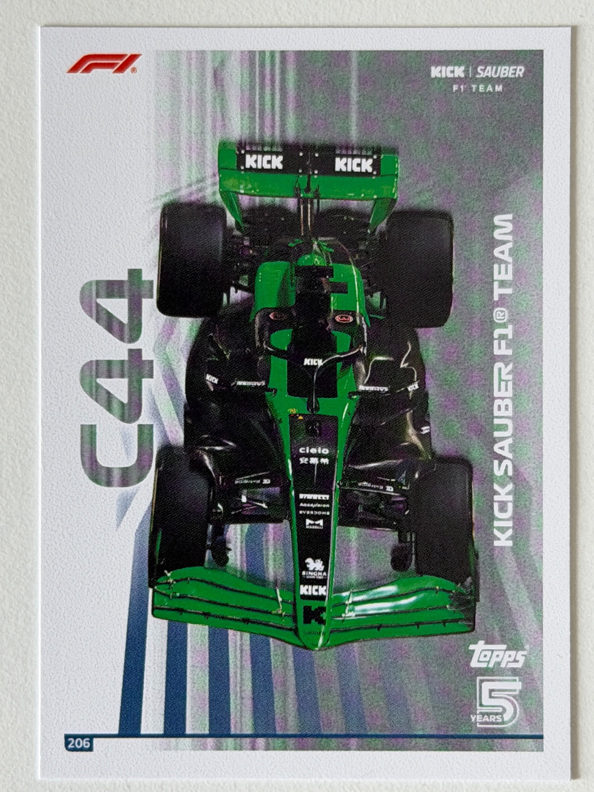 Stake F1 Team KICK Sauber Base Topps Turbo Attax F1 206 NM
